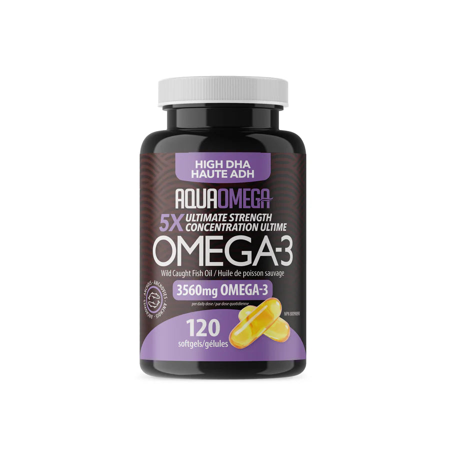 AquaOmega Oméga-3 DHA élevé – 120 gélules