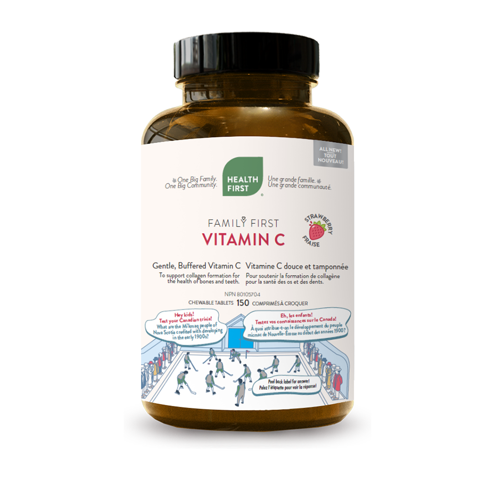 Health First Family Vitamine C croquable à la fraise 150 comprimés