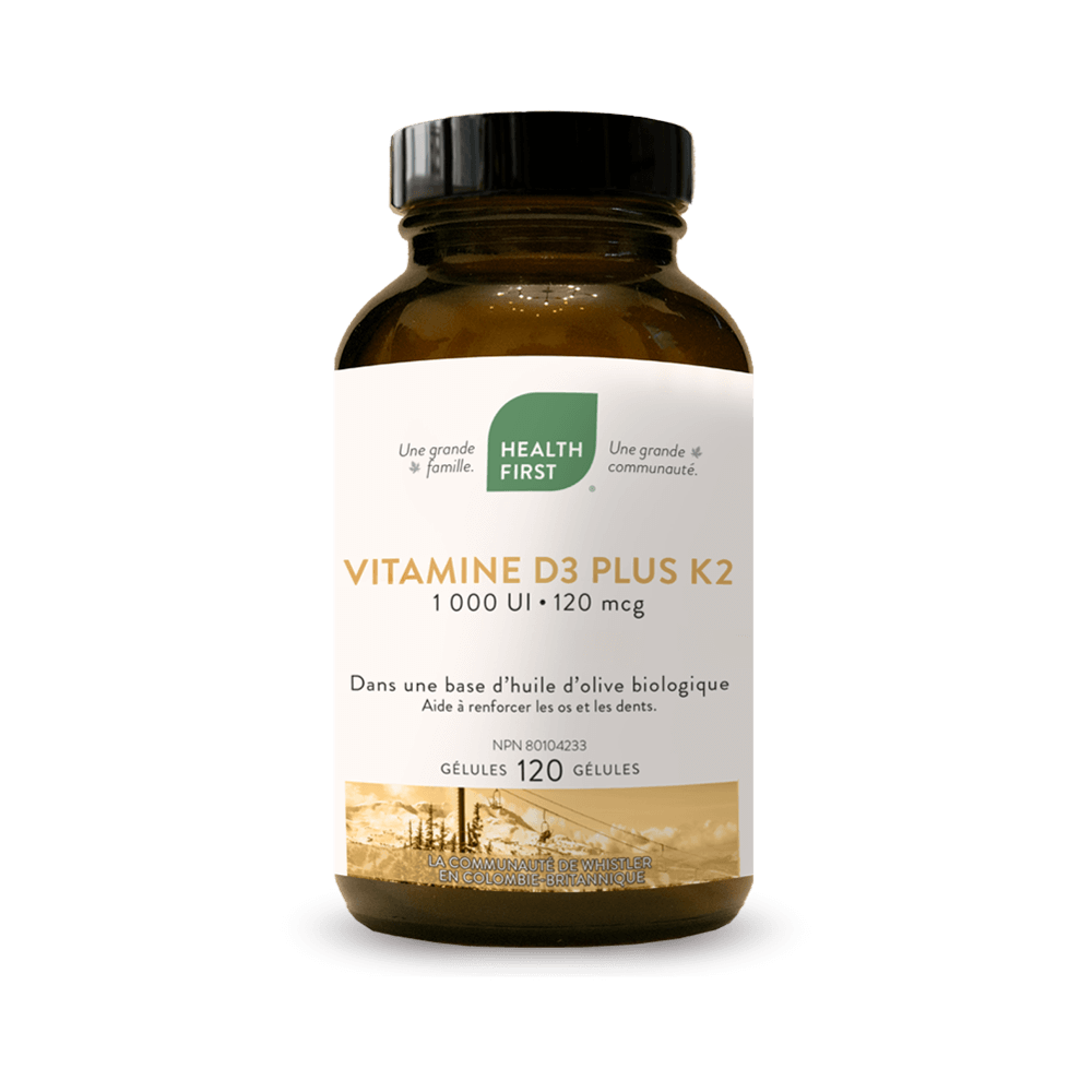 Health First Vitamine D3 + K2 120 gélules