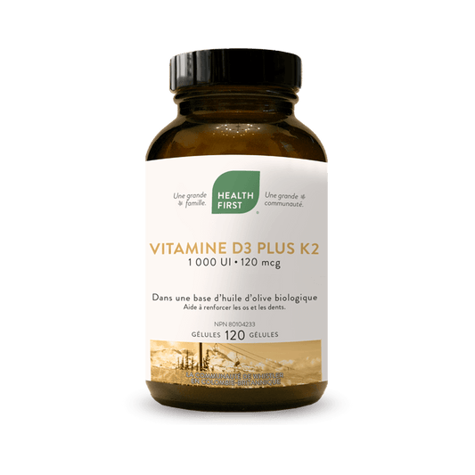 Health First Vitamine D3 + K2 120 gélules