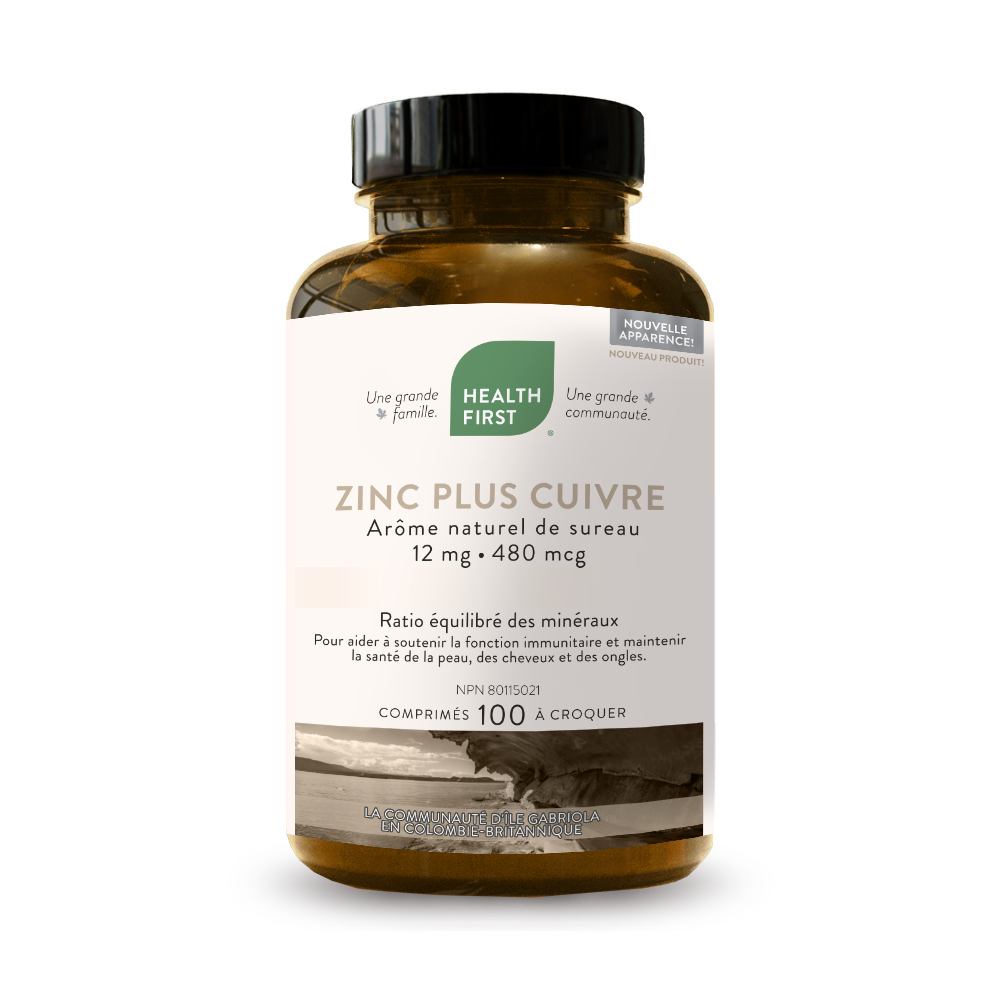Health First Zinc + Cuivre à croquer 100 comprimés