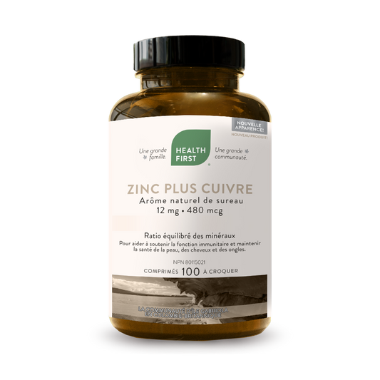 Health First Zinc + Cuivre à croquer 100 comprimés