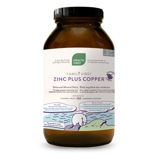 Health First Family Zinc + Cuivre à croquer 150 comprimés