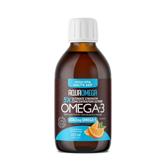 AquaOmega Oméga-3 EPA élevé Orange – 225 ml