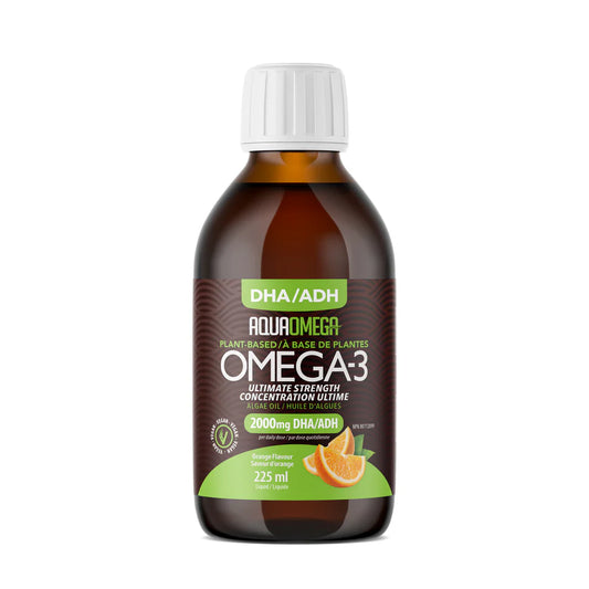 AquaOmega Oméga-3 à base de plantes Orange – 225 ml