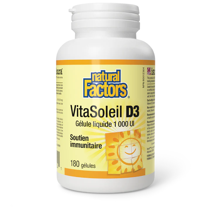 Vitamine D3 1000 UI 180 capsules végétariennes