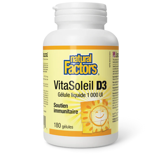 Vitamine D3 1000 UI 180 capsules végétariennes